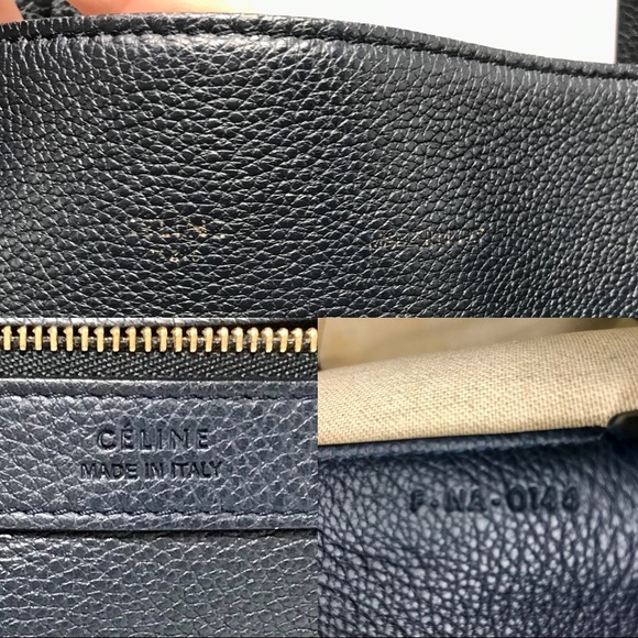 Céline Phantom Tie Cabas Leather Tote Navy - Picture 3 of 8